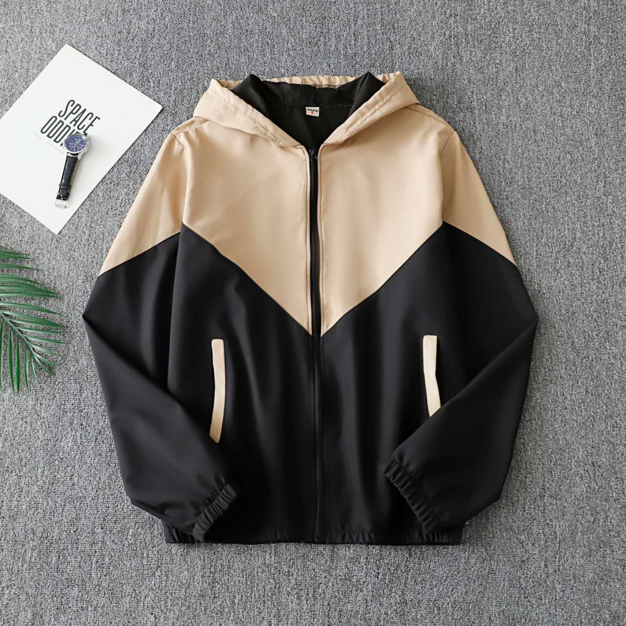 Arlo Fashion 2-Tone Jacket with Hoodie (Unisex)