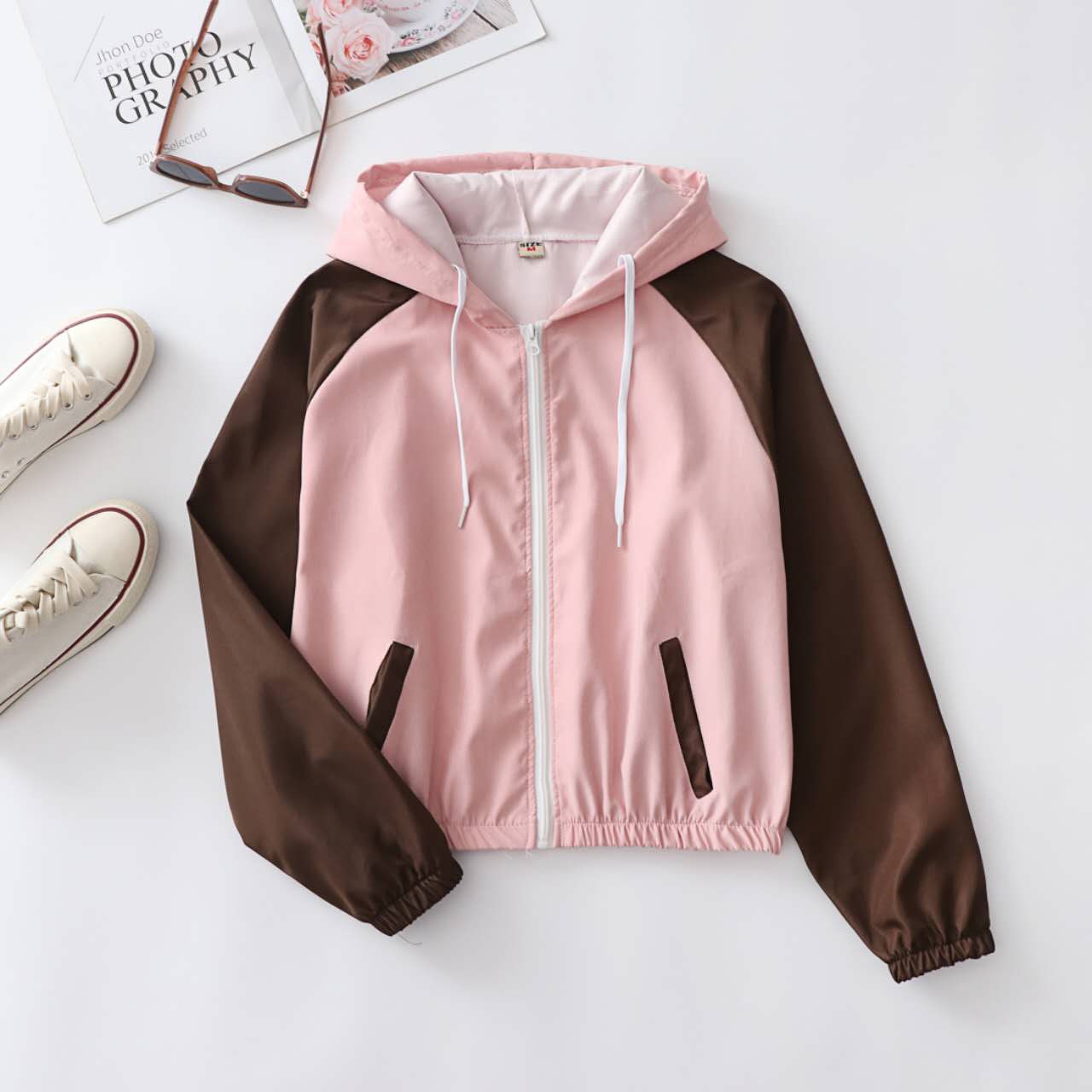 Arlo Fashion Crop 2-Tone Jacket (Girls Free Size)