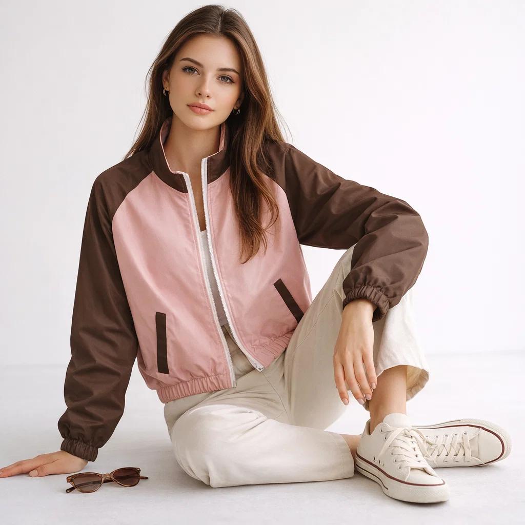 Arlo Fashion Crop 2-Tone Jacket (Girls Free Size) image 5