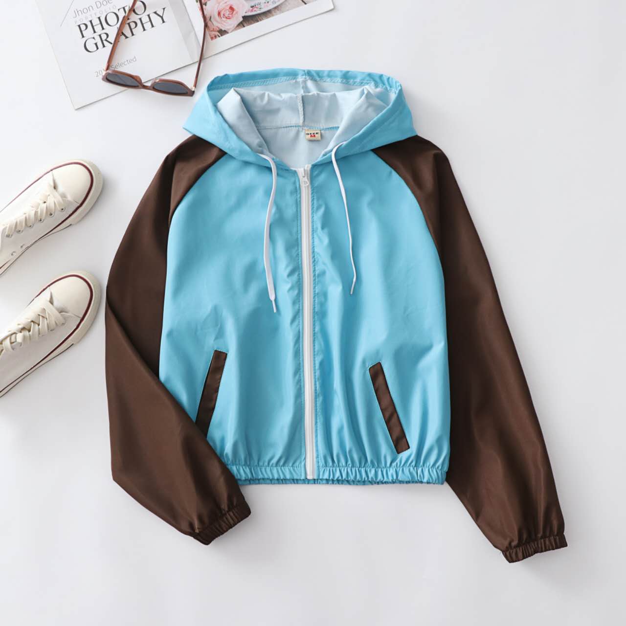 Arlo Fashion Crop 2-Tone Jacket (Girls Free Size) image 7