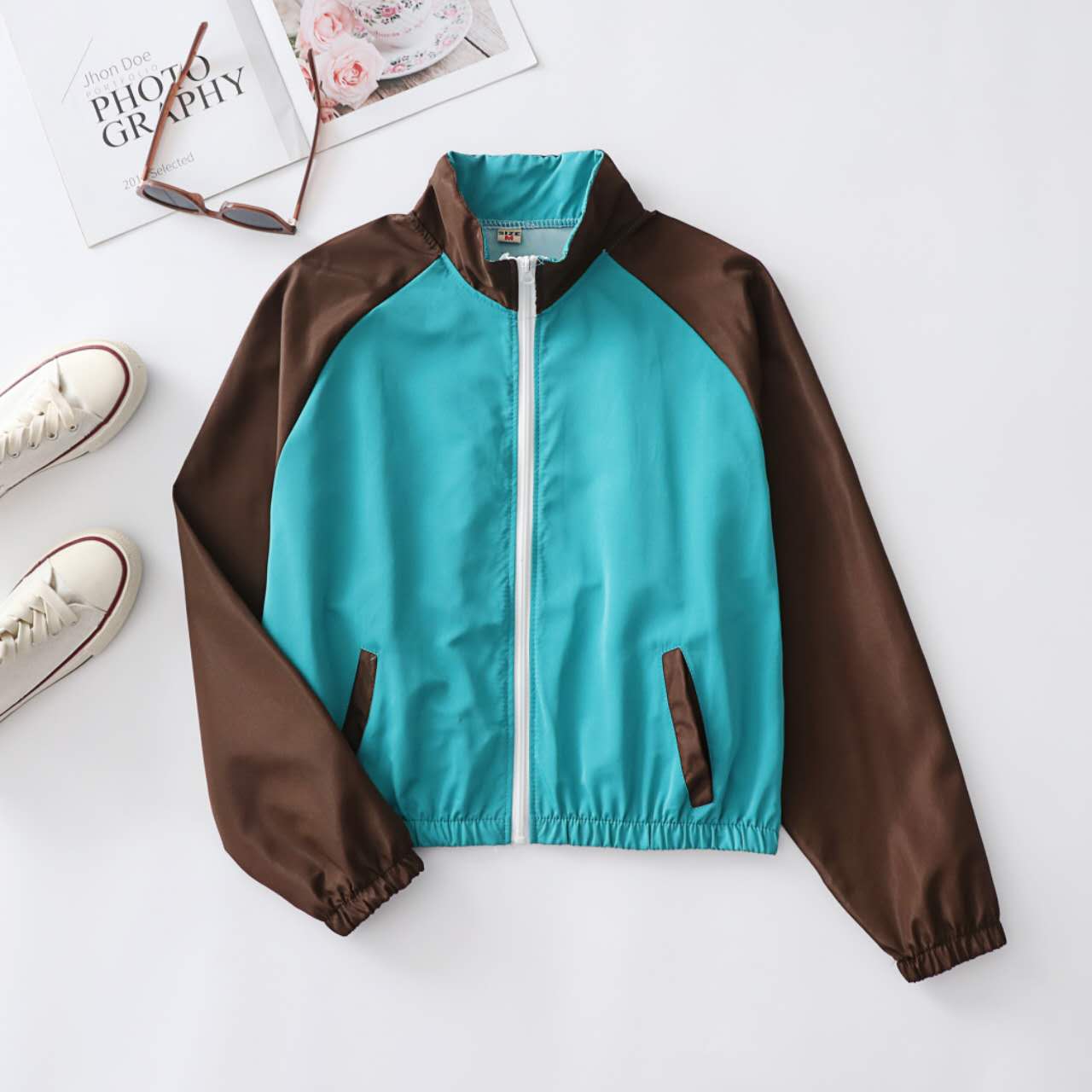 Arlo Fashion Crop 2-Tone Jacket (Girls Free Size) image 8