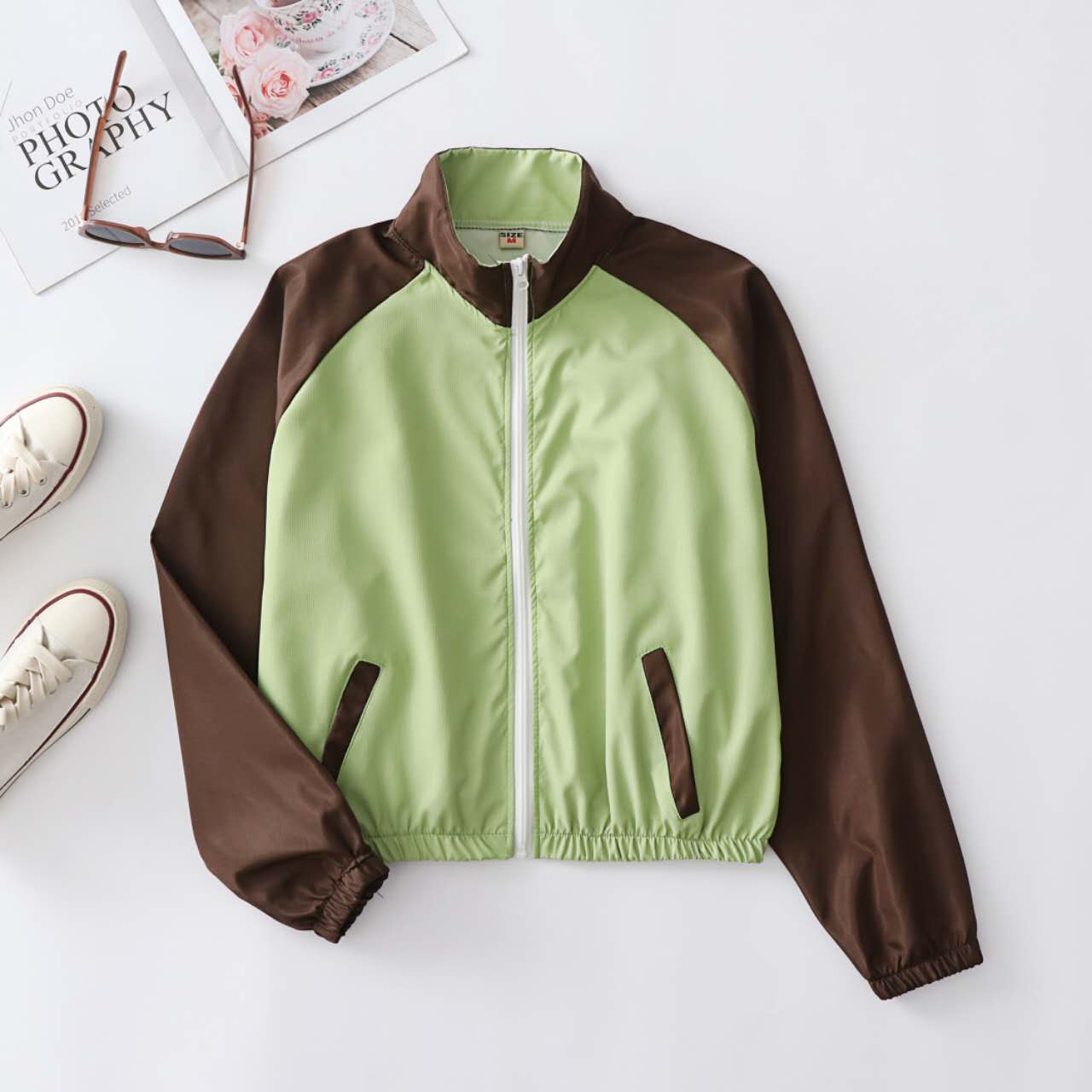 Arlo Fashion Crop 2-Tone Jacket (Girls Free Size) image 9